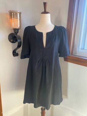 Pomander Place Black Finley Flutter Sleeve Mini Dress Size XS Preppy Classic